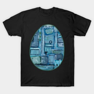 Art Acrylic artwork abstract Easter Egg T-Shirt